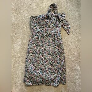 Floral One-Shoulder bow Dress